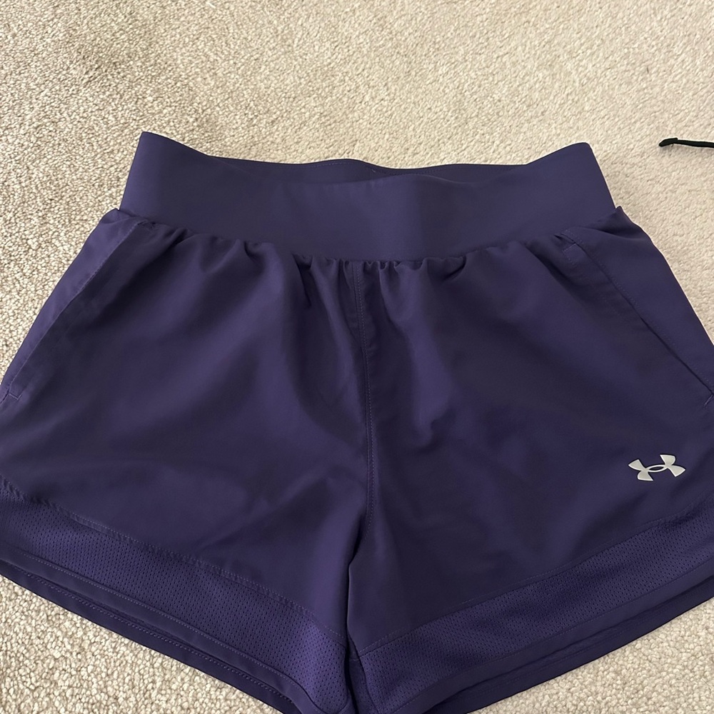 Under Armour Purple Athletic Shorts Lightweight Moisture-Wicking